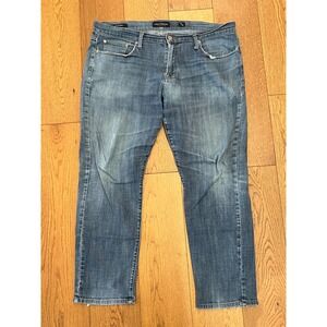 Lucky Brand 221 Straight Fit Jeans Medium Wash Distressed 38 x 30